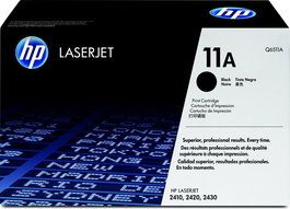 HP 11A Black Original LaserJet Toner Cartridge para Impresión Profesional de Documentos Monocromo