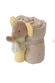 Creaciones Llopis Set 2 Piezas Pito Elefante-Perro Surt. + Muselina Algodón 120x120cm