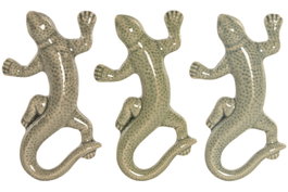 DKD Home Decor Decoración de Pared de Gres Lagartija Surtido de 3 Colores