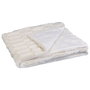 Home Deco Factory Manta efecto piel de animal blanca con asa 120x150 cm