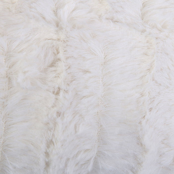 Home Deco Factory Manta efecto piel de animal blanca con asa 120x150 cm