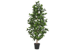DKD Home Decor Topiario de PE y Madera 50x50x150 cm Verde
