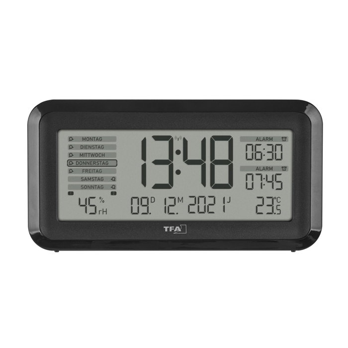 Tfa BOXX2 Despertador Digital Radiocontrolado con Clima de Habitación