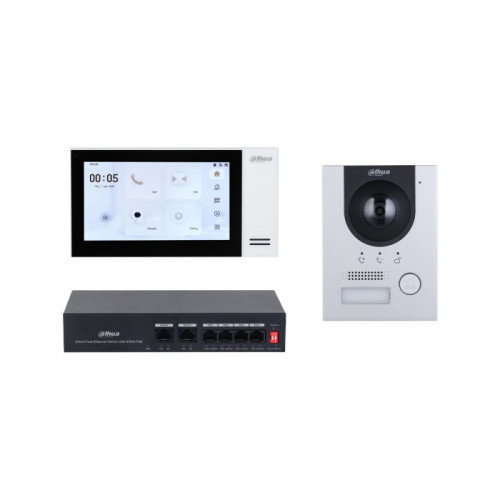 Dahua DHI-KTP01L Kit Videoportero IP con Monitor VTH2421FW-P y Switch Dahua DHI-KTP01L Kit Videoportero IP con Monitor VTH2421FW-P y Switch