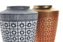 DKD Home Decor Jarrón de Resina Oriental Dorado Set de 2