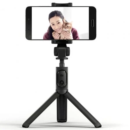Xiaomi FBA4070US Palo Selfie Trípode Mi Stick con Control Remoto Bluetooth, Monopié, Soporte Teléfono 360º, 155g, Negro