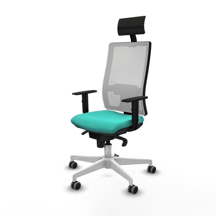 PIQUERAS Y CRESPO Silla de oficina Horna Turquesa y Blanco PIQUERAS Y CRESPO Silla de oficina Horna Turquesa y Blanco