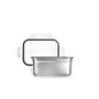 Ibili Fiambrera rectangular de acero inoxidable con tapa hermética de 1600 ml