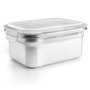 Ibili Fiambrera rectangular de acero inoxidable con tapa hermética de 1600 ml