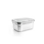 Ibili Fiambrera rectangular de acero inoxidable con tapa hermética de 1600 ml