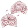 Cosmetic Club Gorro Dormir Satén Beige Rosa Cuidado Cabello Puntas Abiertas Encrespamiento Hidratación Brillo Suave Elástico Talla Única 20x29cm