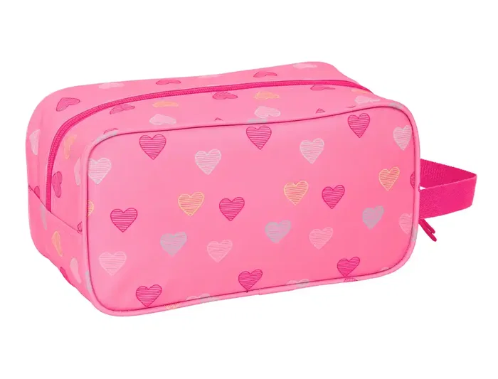 Zapatillero de Viaje Benetton Heart Rosa 29 x 15 x 14 cm