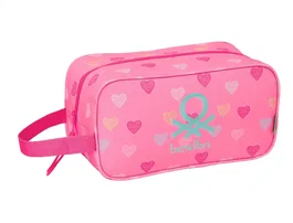 Zapatillero de Viaje Benetton Heart Rosa 29 x 15 x 14 cm