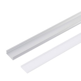 Greenice Perfil de Aluminio Doble para Tira LED con Difusor Opalino x 2M