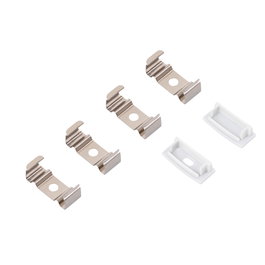 Greenice Perfil de Aluminio Doble para Tira LED con Difusor Opalino x 2M