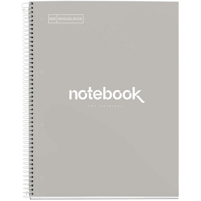 Miquelrius Cuaderno Espiral Emotions DIN A4 80 Hojas Cuadrícula 5 mm Gris Miquelrius Cuaderno Espiral Emotions DIN A4 80 Hojas Cuadrícula 5 mm Gris