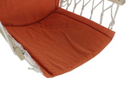 DKD Home Decor Silla Colgante para Terraza y Jardín Naranja de Algodón, Poliéster y Pino 50x120x97 cm