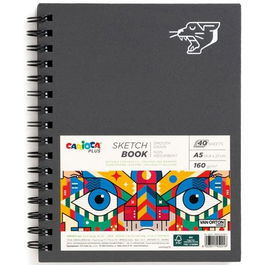 Carioca Bloc De Dibujo Sketchbook Espiral A5 40H Precortadas 160 gr