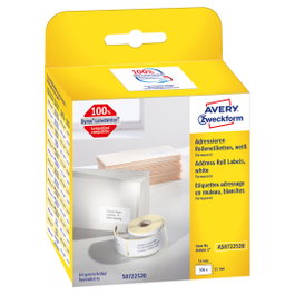 AVERY Zweckform Rollo de etiquetas AS0722520, 54,0 x 25,0 mm, 500 unidades