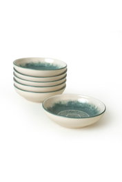 Hermia X0001531500000000000000000 Juego de Salseras de Cerámica Crema 6 Piezas