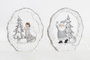 DKD Home Decor Figura de Resina con LED, Pack de 2 Unidades Surtidas