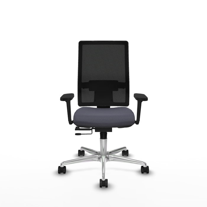 PIQUERAS Y CRESPO Silla de oficina Horna con mecanismo Sincro/Traslack Gris oscuro y Negro