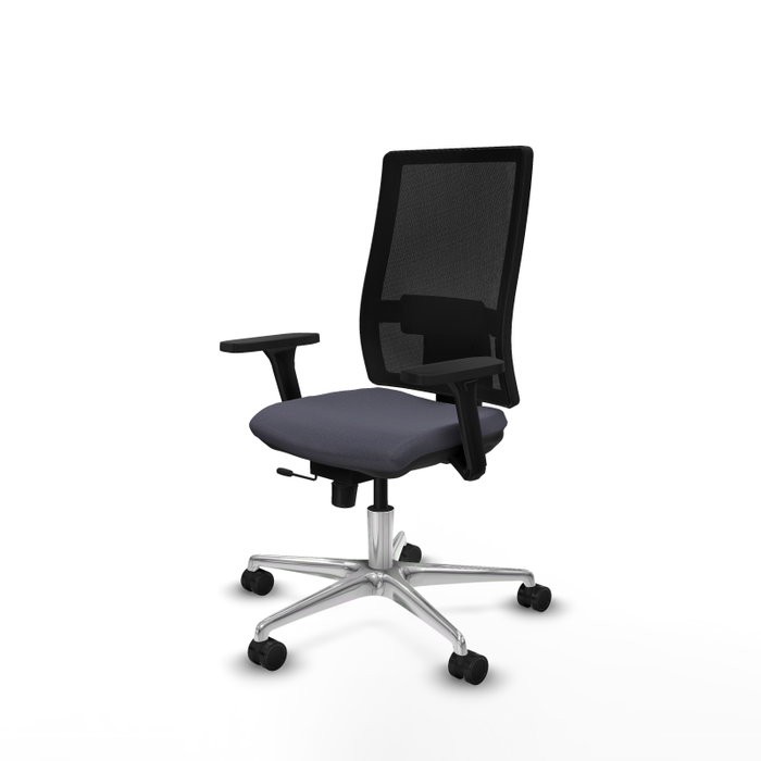 PIQUERAS Y CRESPO Silla de oficina Horna con mecanismo Sincro/Traslack Gris oscuro y Negro