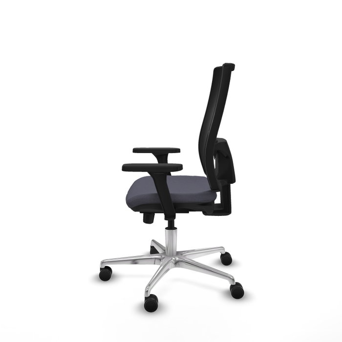 PIQUERAS Y CRESPO Silla de oficina Horna con mecanismo Sincro/Traslack Gris oscuro y Negro