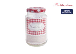 Inde Bote de Vidrio con Tapa 370 ml - 7.3 x 12 cm (12 Unidades)