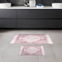 Mijölnir 510602 V2 Juego de Alfombras de Baño Polvo 100% Poliéster Antideslizante 850 gr/m² 2 Piezas 50x60 cm y 60x100 cm