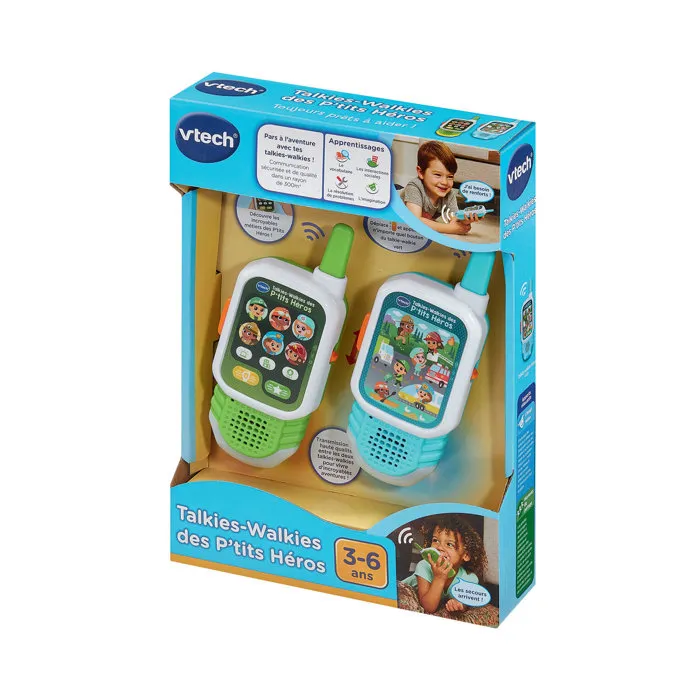 VTech Pequeños Héroes Talkies-Walkies, Multicolor, Idioma Francés, VT3417766217059 VTech Pequeños Héroes Talkies-Walkies, Multicolor, Idioma Francés, VT3417766217059