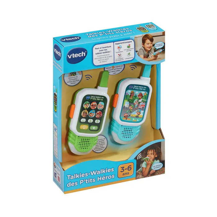 VTech Pequeños Héroes Talkies-Walkies, Multicolor, Idioma Francés, VT3417766217059 VTech Pequeños Héroes Talkies-Walkies, Multicolor, Idioma Francés, VT3417766217059