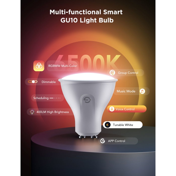 Govee RGBWW Smart LED Bulb (2 Pack) GU10