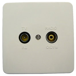 Maximum Enchufe TV/Radio Acabado.