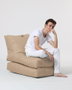 Atelier Del Sofa Puff de Jardín Relax Impermeable Poliéster Reciclado Camel 180cm