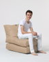 Atelier Del Sofa Puff de Jardín Relax Impermeable Poliéster Reciclado Camel 180cm
