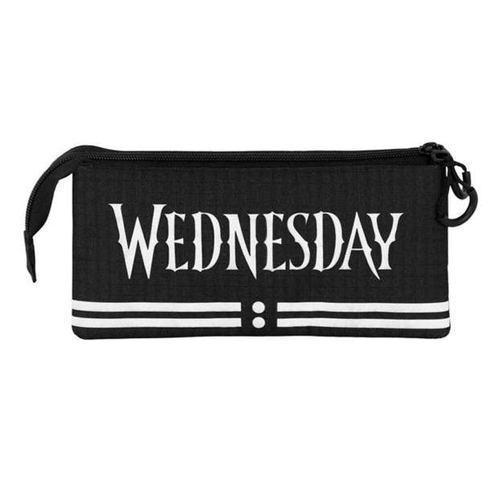Wednesday Miércoles Estuche Portatodo Triple Cute Gris