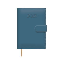 Agenda Anual (2026) Dohe Pretty Cosida Tapa Extra Polipiel Con Goma 125X180 D/P Azul