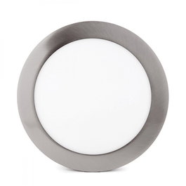 Plafón LED 12W 1200Lm 6000K Circular Níquel Satinado