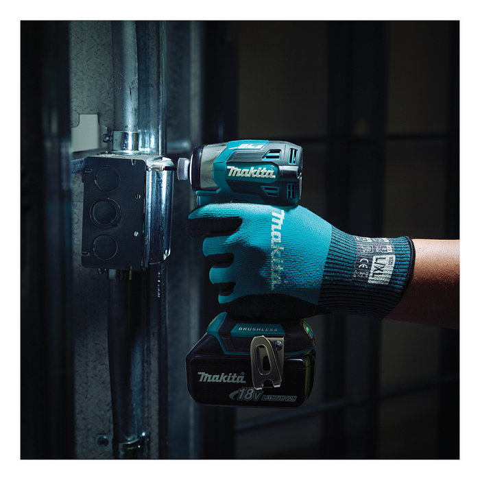 Makita DTD173Z Akku-Schlagschrauber, 18V, Brushless, 1/4", Bis zu 180 Nm, 0-3600 RPM, mit LED-Arbeitsscheinwerfer