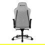 Sharkoon SKILLER SGS40 Silla Gamer Ergonómica con Respaldo y Asiento Acolchados en Tela, Reposabrazos 4D y Reposacabezas, Gris/Negro, Hasta 150 kg