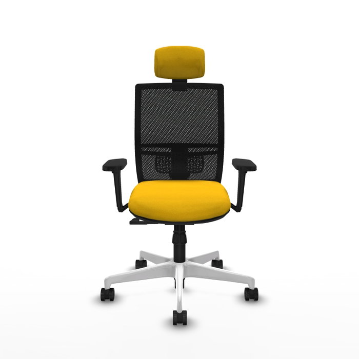 PIQUERAS Y CRESPO Silla de oficina Yunquera con mecanismo Sincro, Amarillo y Negro PIQUERAS Y CRESPO Silla de oficina Yunquera con mecanismo Sincro, Amarillo y Negro