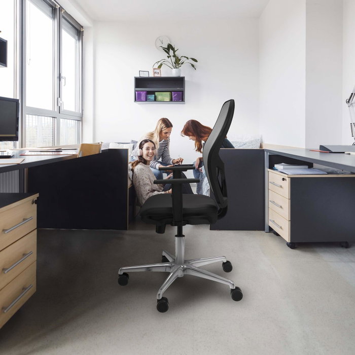PIQUERAS Y CRESPO Silla de oficina Jorquera Sincro/Traslack Pistacho y Blanco