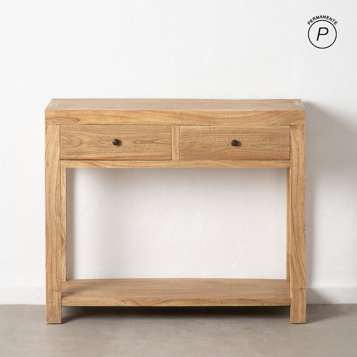 Consola Natural Madera Mindi Entrada 100 X 35 X 85 cm