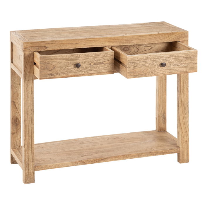 Consola Natural Madera Mindi Entrada 100 X 35 X 85 cm