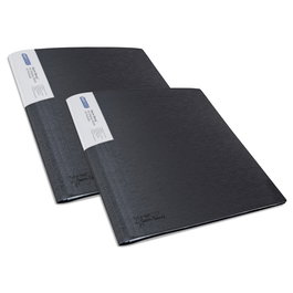 RAPESCO Carpeta Fundas Tarifario PP A4 Negro Pack de 2