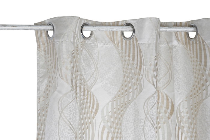DKD Home Decor Cortina Tradicional Beige 270 x 140 cm (2 Unidades)
