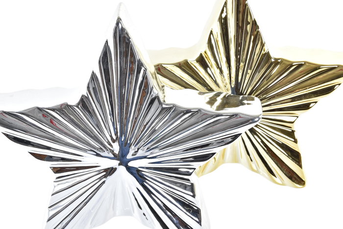 DKD Home Decor Decoración de Porcelana Estrella Surtida