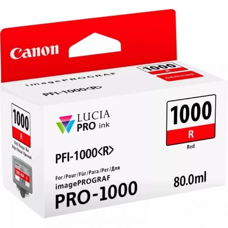 Canon PFI-1000R Rojo Cartucho de Tinta 80ml