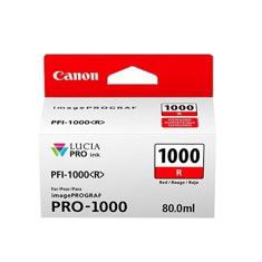 Canon PFI-1000 R Cartucho Rojo Original LUCIA PRO de 80 ml para imagePROGRAF PRO-1000 - Alta capacidad, impresión pigmentada